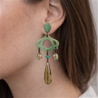 Orecchini Rosso Prezioso Donna in Resina ER-0680